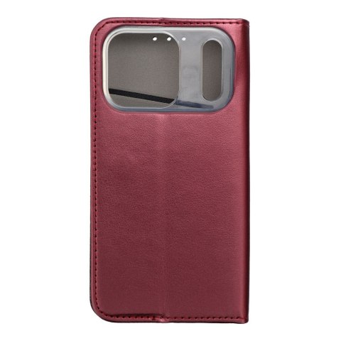 Etui z klapką na iPhone 17 PRO / 18 PRO Smart Magneto burgundowe