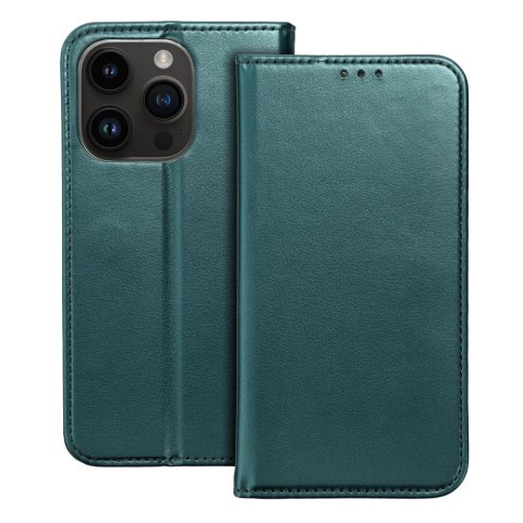 Etui z klapką na iPhone 17 PRO Smart Magneto ciemnozielone