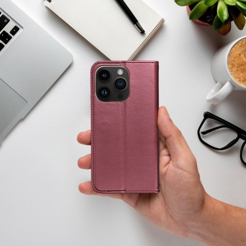 Etui z klapką na iPhone 17 Smart Magneto burgundowe
