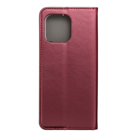 Etui z klapką na Motorola G86 5G Smart Magneto burgundowe