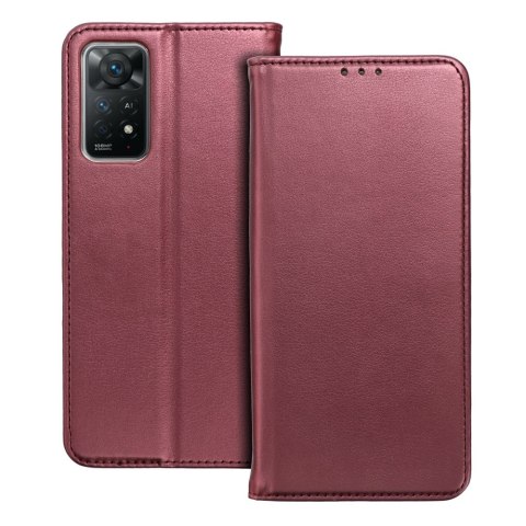 Etui z klapką na Motorola EDGE 70 Smart Magneto burgundowe