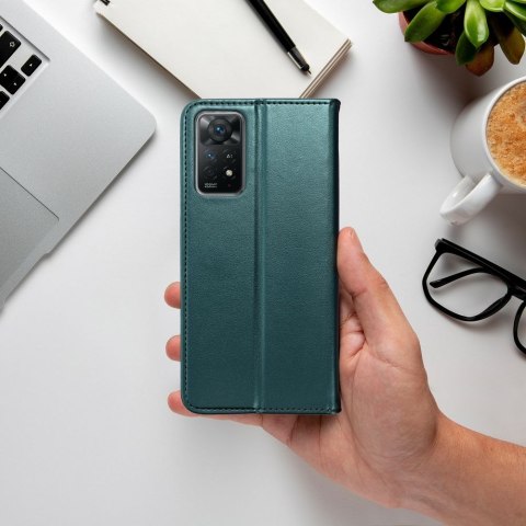 Etui z klapką na Motorola EDGE 70 Smart Magneto ciemnozielone