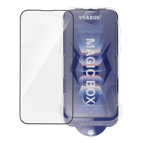 Szkło Hartowane 6D do iPhone 14 PRO MAX Veason Pro Easy-Install Glass z aplikatorem czarne
