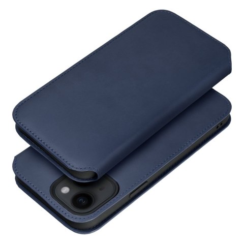 Etui z klapką na Samsung S24 PLUS Dual Pocket Book granatowe
