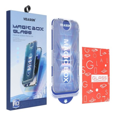 Szkło Hartowane 6D do iphone 17 PRO Veason Pro Easy-Install Glass z aplikatorem czarne