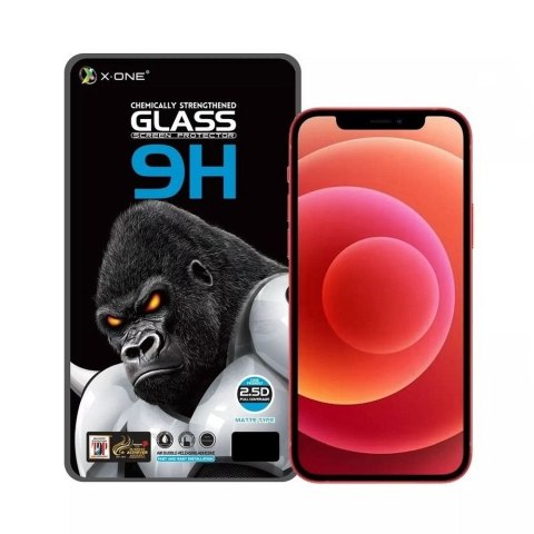 Szkło hartowane X-ONE Full Cover Extra Strong Matowe - do iPhone 12 mini (full glue) czarny