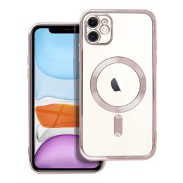 Etui na iPhone 11 Electro Mag Cover zgodne z MagSafe złoto różowe