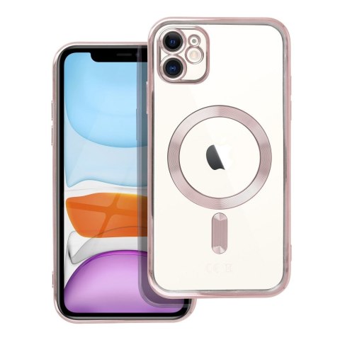 Etui na iPhone 11 Electro Mag Cover zgodne z MagSafe złoto różowe