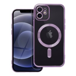 Etui na iPhone 12 Electro Mag Cover zgodne z MagSafe fioletowy