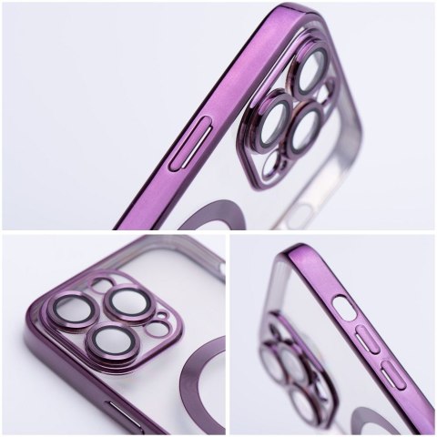Etui na iPhone 12 Electro Mag Cover zgodne z MagSafe fioletowy