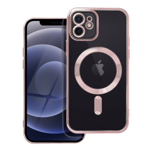 Etui na iPhone 12 Electro Mag Cover zgodne z MagSafe złoto różowe