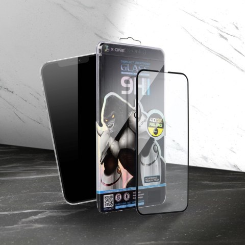 Szkło hartowane do Samsung S25 FE X-One Full Cover Extra Strong Crystal Clear (full glue) czarne