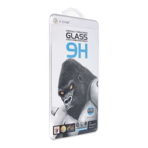 Szkło hartowane do iPhone 15 PRO X-One Full Cover Extra Strong Crystal Clear (full glue) czarne