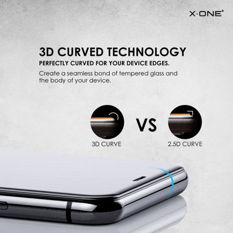 Szkło hartowane X-ONE Full Cover Extra Strong Matowe - do iPhone 15 Plus/16 Plus (full glue) czarny