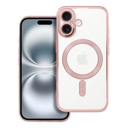Etui na iPhone 16 Electro Mag Cover zgodne z MagSafe złoto różowe