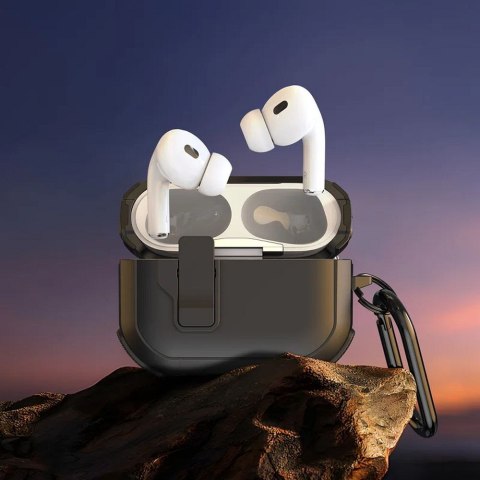 Etui na słuchawki Dux Ducis PECP do AirPods 4 ochronne TPU+PC czarne