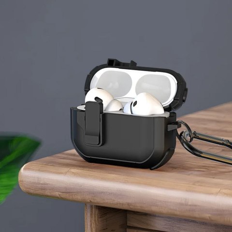 Etui na słuchawki Dux Ducis PECP do AirPods 4 ochronne TPU+PC czarne