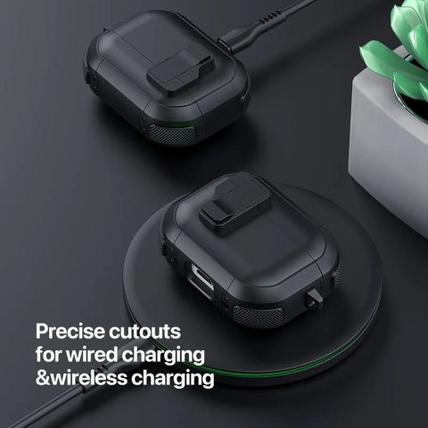 Etui na słuchawki Dux Ducis PECP do AirPods 4 ochronne TPU+PC czarne
