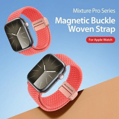 DUX DUCIS pasek MIXTURE PRO pleciony do Apple Watch 38 / 40 / 41 mm guava
