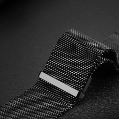 DUX DUCIS pasek MILANESE magnetyczny ze stali nierdzewnej 20 mm czarny