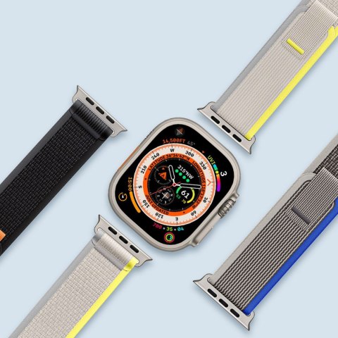 DUX DUCIS pasek YJ nylonowy do Apple Watch 42 / 44 / 45 / 49 mm niebiesko szary