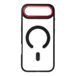 Etui na iPhone 17 AIR Color Edge Mag Cover zgodne z MagSafe czarno czerwone