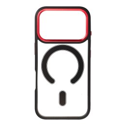Etui na iPhone 17 Pro / 18 Pro (low camera edge) Color Edge Mag Cover zgodne z MagSafe czarno czerwone