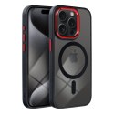Etui na iPhone 17 Pro / 18 Pro (low camera edge) Color Edge Mag Cover zgodne z MagSafe czarno czerwone