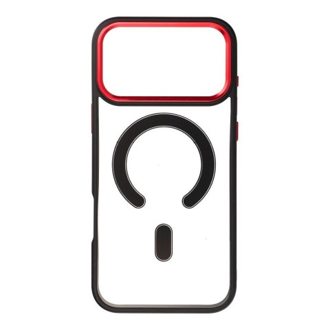 Etui na iPhone 17 Pro Max / 18 Pro Max (low camera edge) Color Edge Mag Cover zgodne z MagSafe czarno czerwone