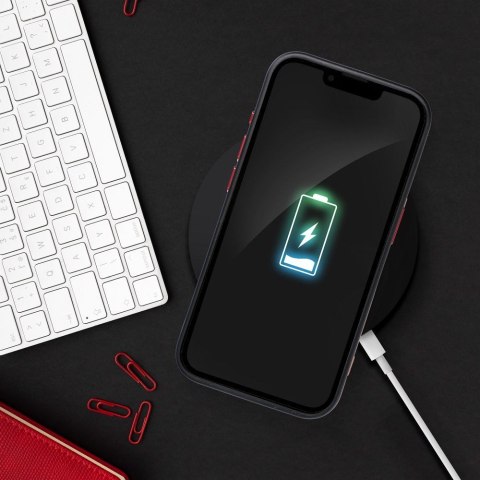 Etui na iPhone 17 Pro Max / 18 Pro Max (low camera edge) Color Edge Mag Cover zgodne z MagSafe czarno czerwone