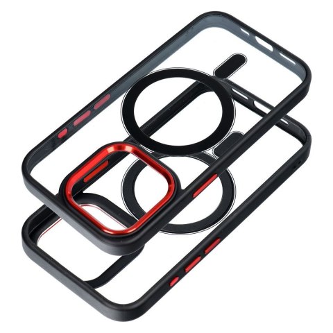 Etui na iPhone 17 Pro Max / 18 Pro Max (low camera edge) Color Edge Mag Cover zgodne z MagSafe czarno czerwone