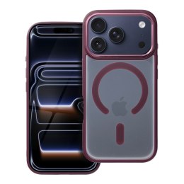 Etui na iPhone 17 Pro / 18 Pro (low camera edge) Matte Mag Cover zgodne z MagSafe czerwone