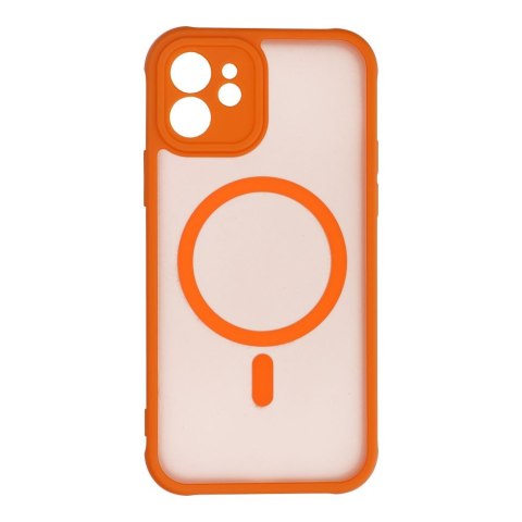 Etui na iPhone 12 Full Matte Mag Cover zgodne z MagSafe pomarańczowe