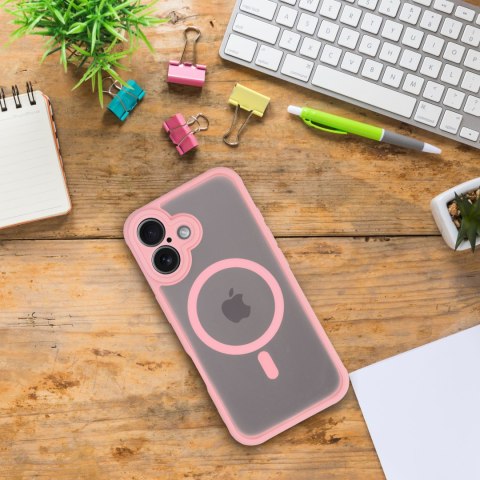 Etui na iPhone 12 PRO MAX Full Matte Mag Cover zgodne z MagSafe jasnoróżowy
