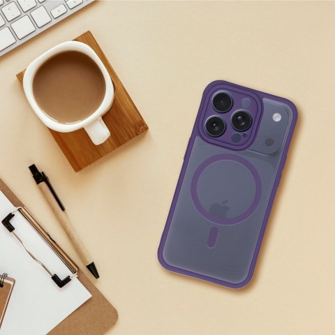 Etui na iPhone 13 Full Matte Mag Cover zgodne z MagSafe fioletowy