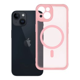 Etui na iPhone 14 Full Matte Mag Cover zgodne z MagSafe jasnoróżowy