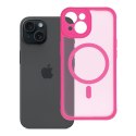 Etui na iPhone 15 Full Matte Mag Cover zgodne z MagSafe różowy