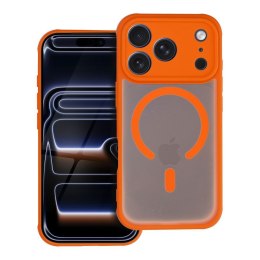 Etui na iPhone 15 PRO Full Matte Mag Cover zgodne z MagSafe pomarańczowe