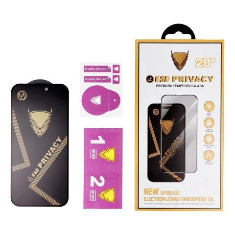 Szkło Hartowane 6D do Xiaomi Redmi 15 4G / 15 5G OG Premium Privacy Glass czarne