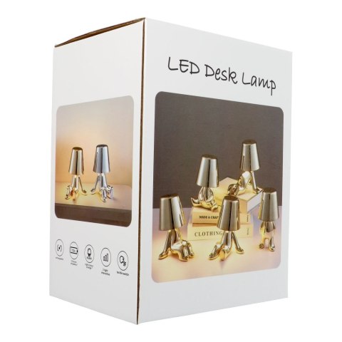 Lampka nocna GOLD MAN Art Deco siedzący (wzór 5) MLTL