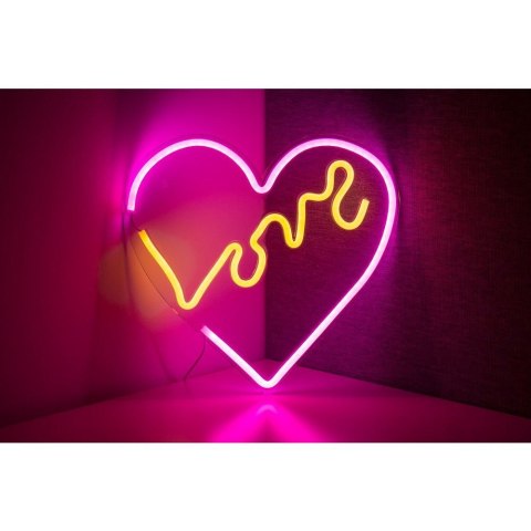 NEON NA ŚCIANĘ LED na USB - Love 2 model