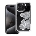 Etui na iPhone 15 PRO Teddy Bear srebrne