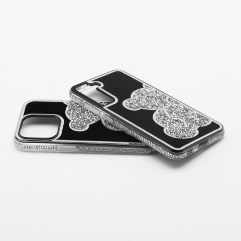 Etui na iPhone 15 Teddy Bear srebrne