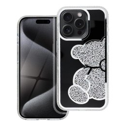 Etui na iPhone 16 PRO Teddy Bear srebrne