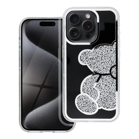 Etui na iPhone 16 PRO Teddy Bear srebrne