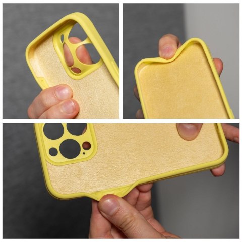 Etui na iPhone 17 AIR Silicone 2mm (camera protection) zółte