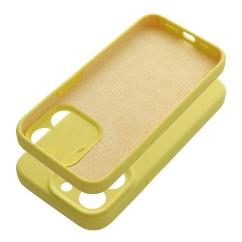 Etui na iPhone 17 AIR Silicone 2mm (camera protection) zółte