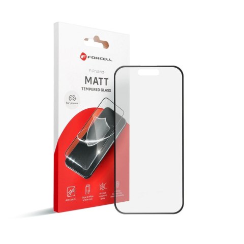 Szkło hartowane do iPhone 15 PLUS Forcell Matt Glass czarne