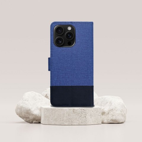 Etui z klapką na iPhone 16e (SE 4 2025) Gomma Book niebieskie