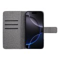 Etui z klapką na Samsung S25 EDGE Gomma Book szare